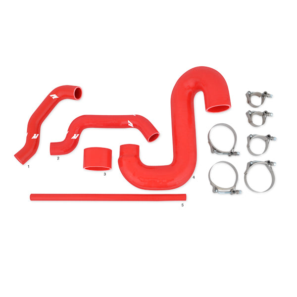 Mishimoto Subaru 02-07 WRX/04-07 STi Top-Mount Intercooler Kit - Powder Coated Black & Red Hoses - MMTMIC-WRX-01BKRD for 2015