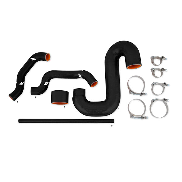 Mishimoto Subaru 02-07 WRX/04-07 STi Top-Mount Intercooler Kit - Powder Coated Silver & Black Hoses - MMTMIC-WRX-01SLBK for 2