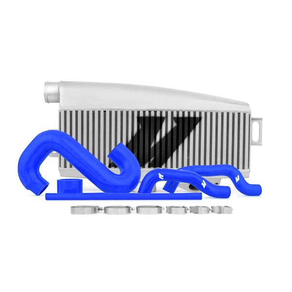 Mishimoto Subaru 02-07 WRX/04-07 STi Top-Mount Intercooler Kit - Powder Coated Silver & Blue Hoses - MMTMIC-WRX-01SLBL for 20