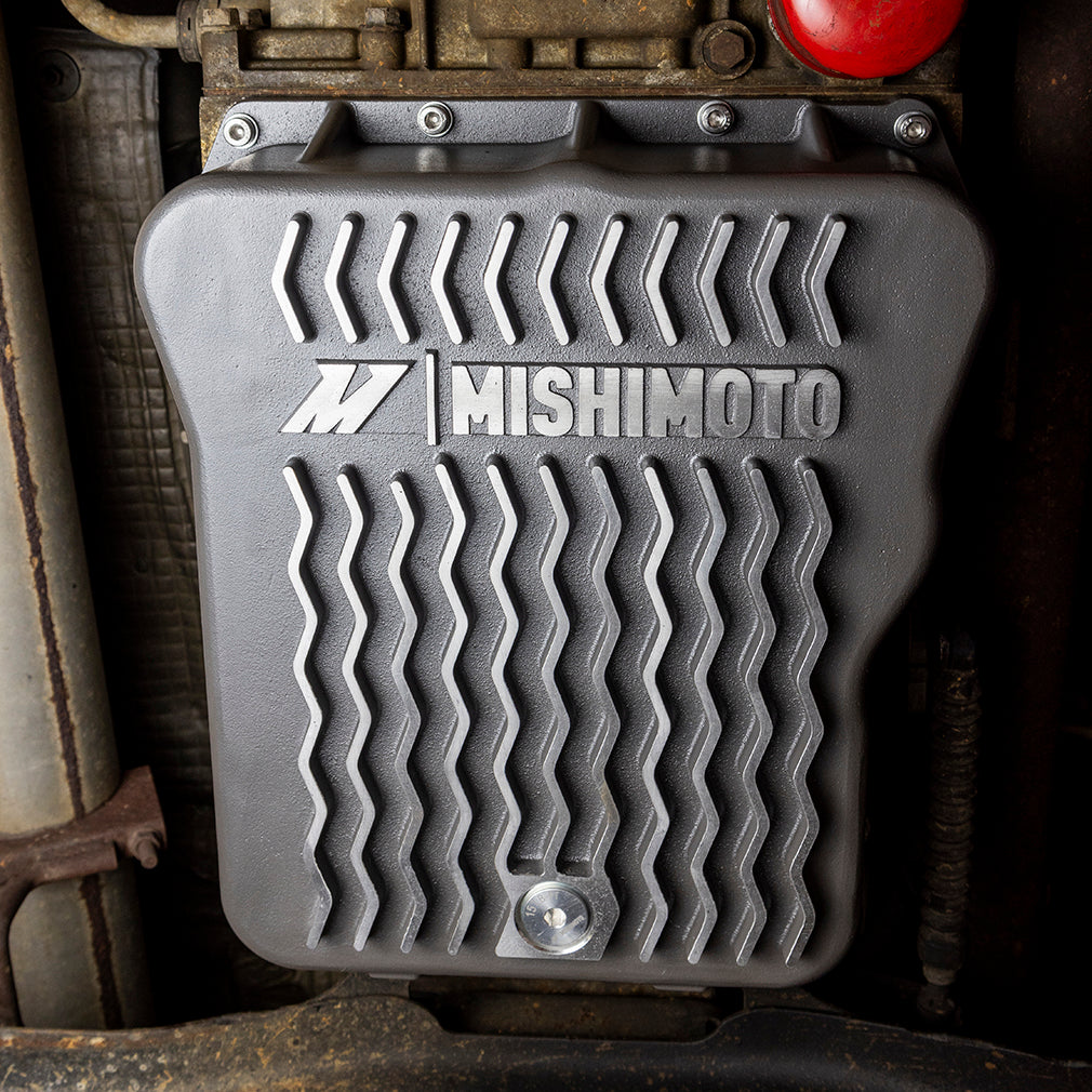 Mishimoto 01-19 Duramax Allison A1000 Transmission Pan Cast GR - MMTP-DMAX-01 for 2006-2019 Chevrolet Silverado 2500 - angle 