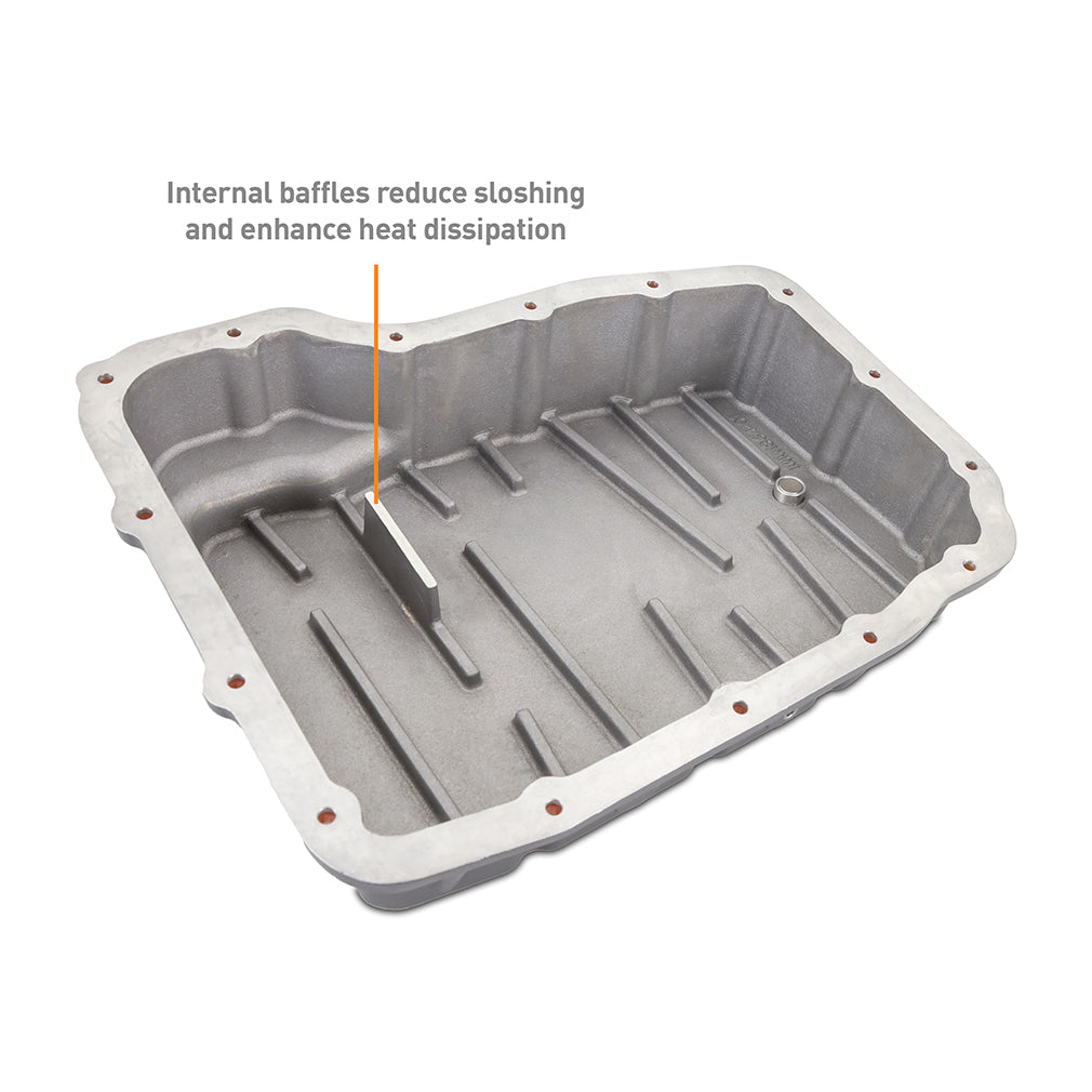 Mishimoto 2007.5 + Ram 6.7L Cummins 68RFE Transmission Pan - Cast - GR - MMTP-RAM-07 for 2001-2010 Dodge Dakota - close-up