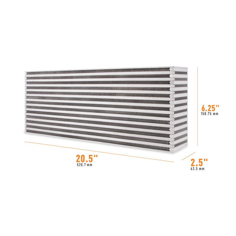 Mishimoto Universal Air-to-Air Intercooler Core - 20.5in / 6.25in / 2.5in - MMUIC-15 by Mishimoto - angle view