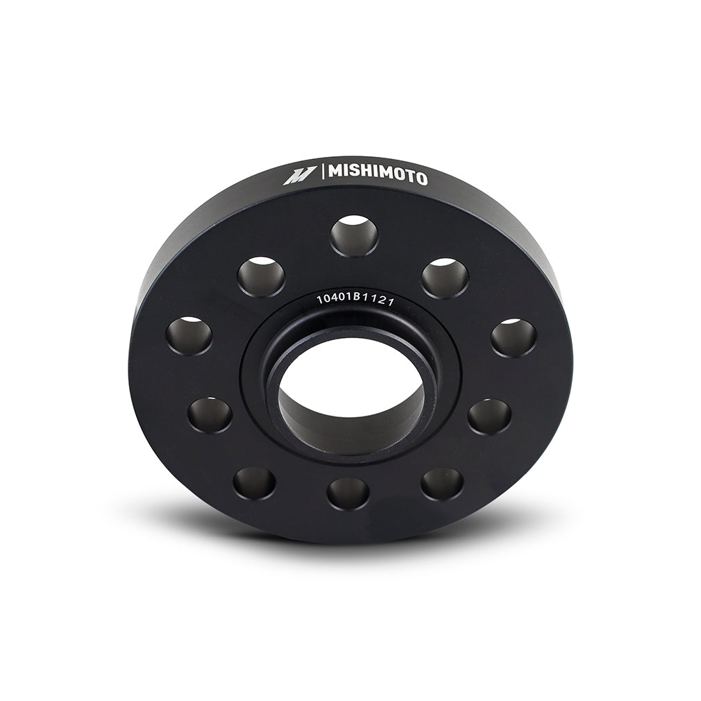 Mishimoto Wheel Spacers - 5x112 - 57.1 - 20 - M14 - Black - MMWS-009-200BK for 1998-2022 Volkswagen Passat - detail view