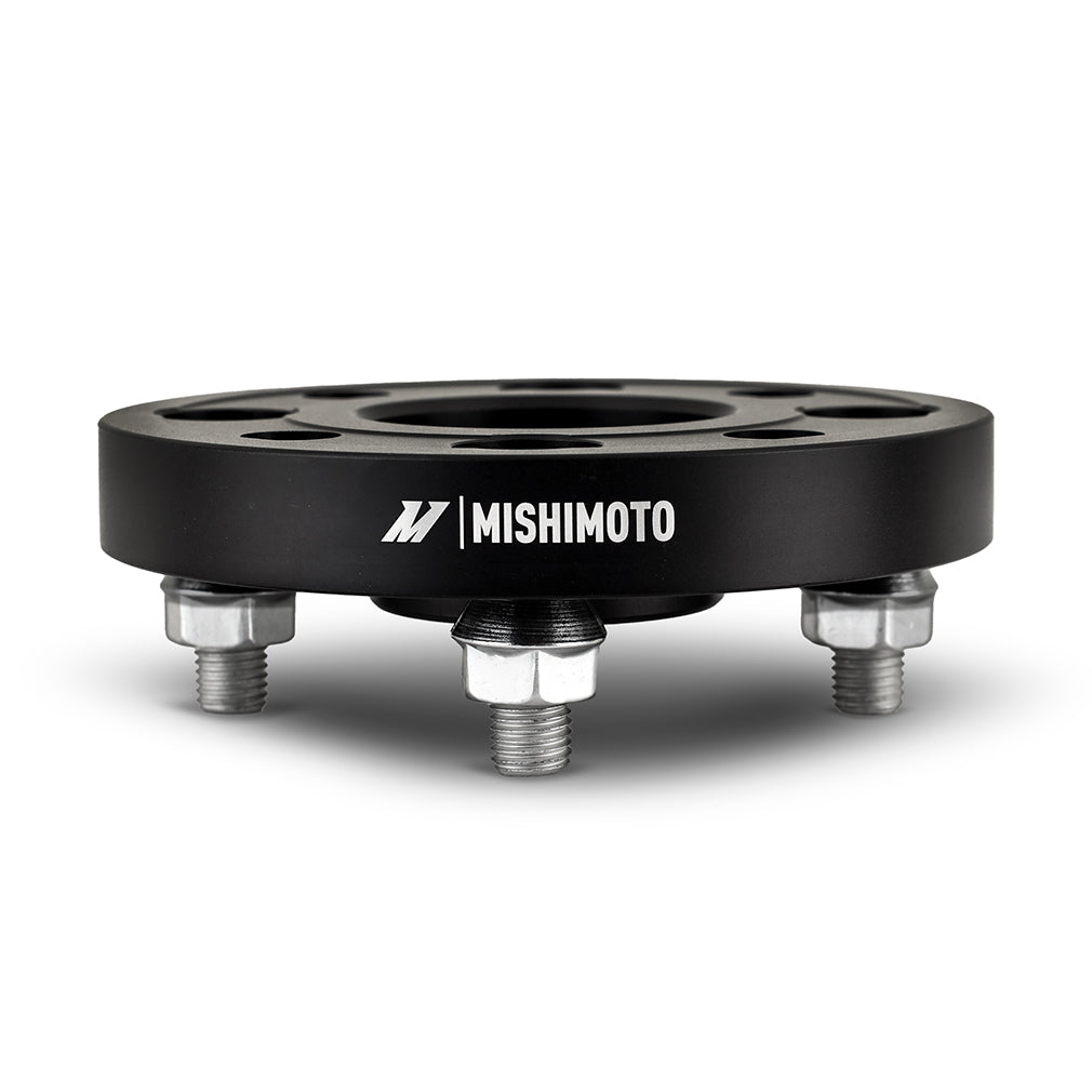 Mishimoto Wheel Spacers - 4x100 - 56.1 - 30 - M12 - Black - MMWS-011-300BK for 1980-2005 Honda Civic - angle view