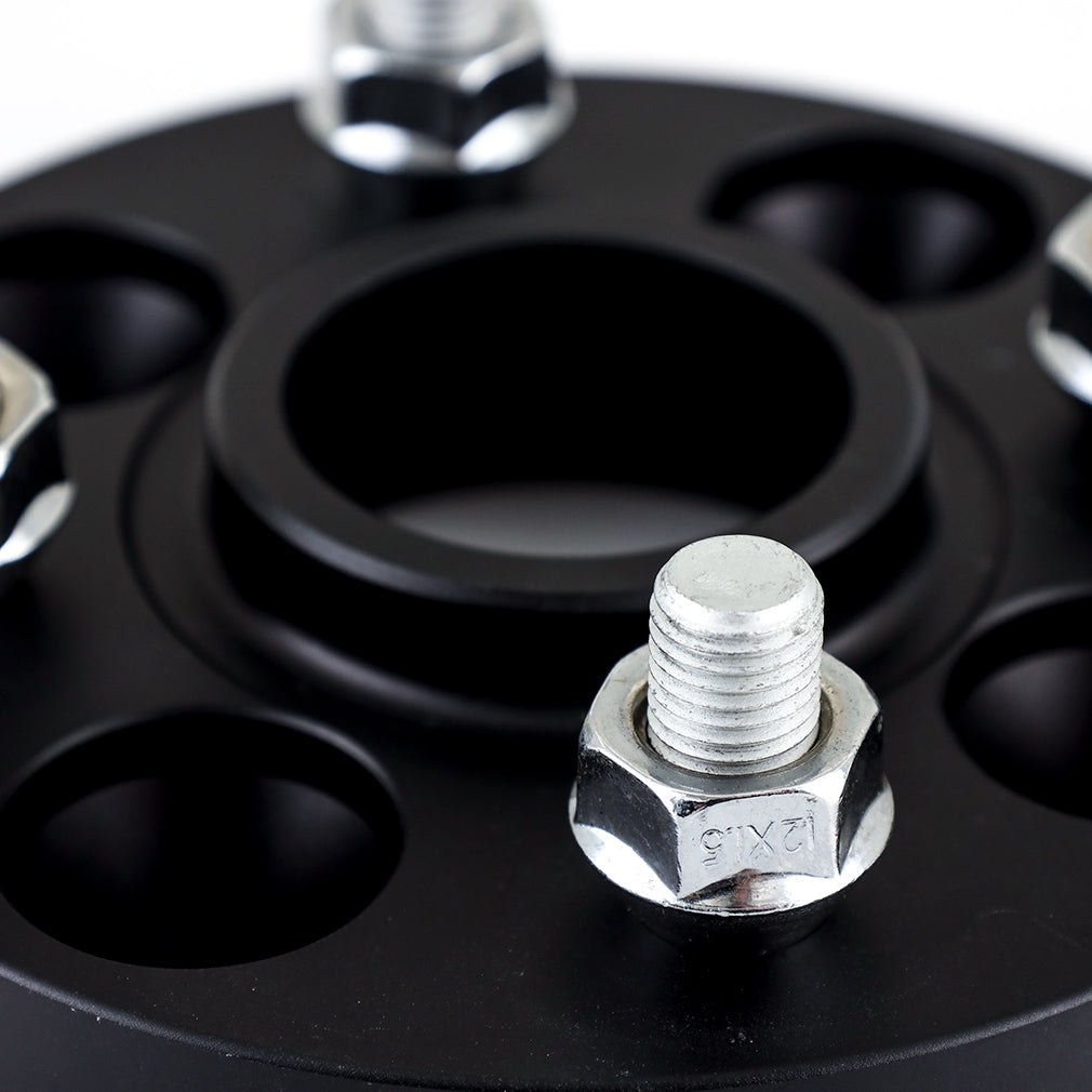 Mishimoto Wheel Spacers - 4x100 - 56.1 - 15 - M12 - Black - MMWS-011-150BK for 1980-2005 Honda Civic - installed view