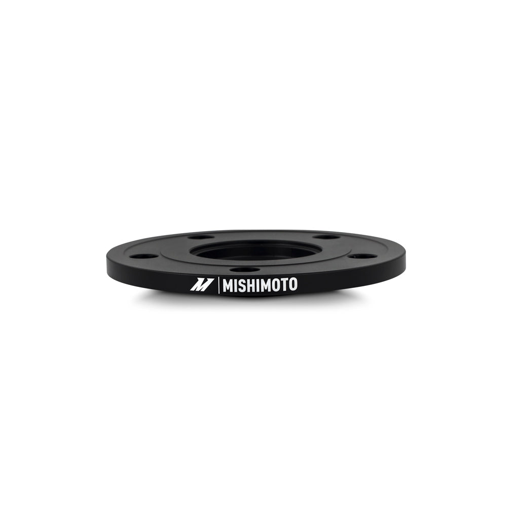 Mishimoto Wheel Spacers - 5x120 - 64.1 CB - M14 x1.5 - 10mm - BK - MMWS-013-100BK for 2005-2024 Honda Odyssey - angle view