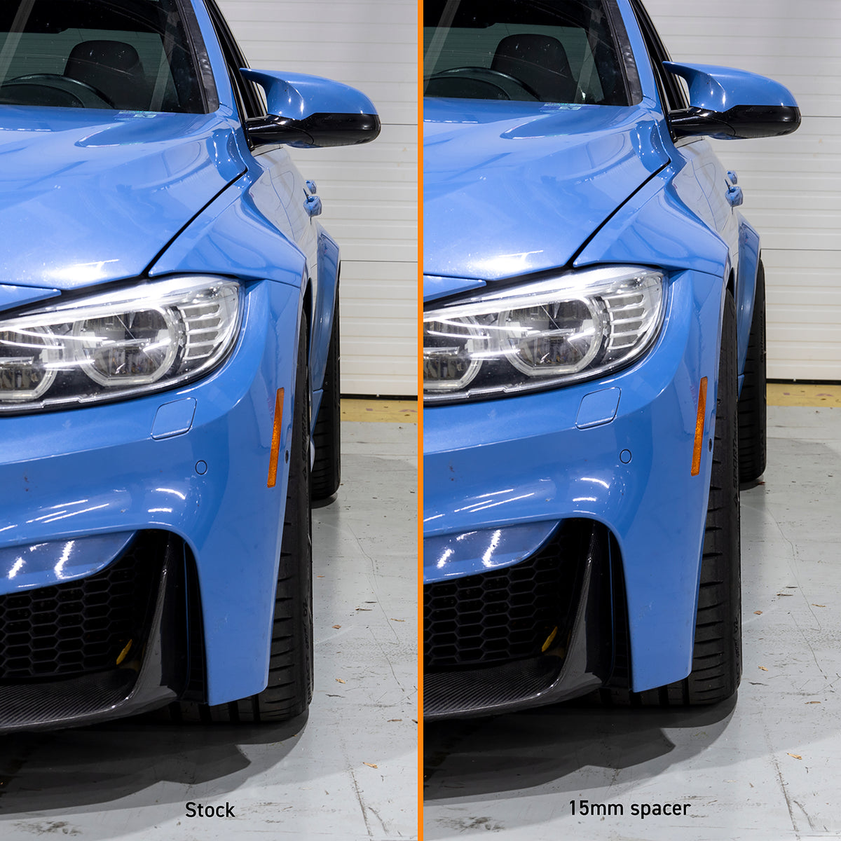 Mishimoto Wheel Spacers - 5x120 - 72.6 - 12 - M14 - Black - MMWS-014-120BK for 2014-2021 BMW 2 Series - close-up