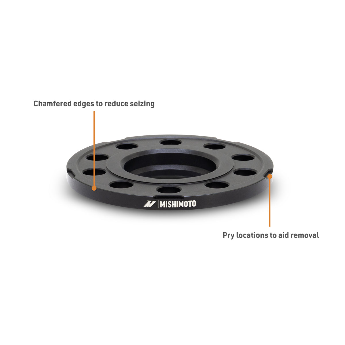 Mishimoto Wheel Spacers - 5x112 - 66.5 - 10 - M14 - Black - MMWS-015-100BK for 2015-2024 Mini Cooper - alternate view