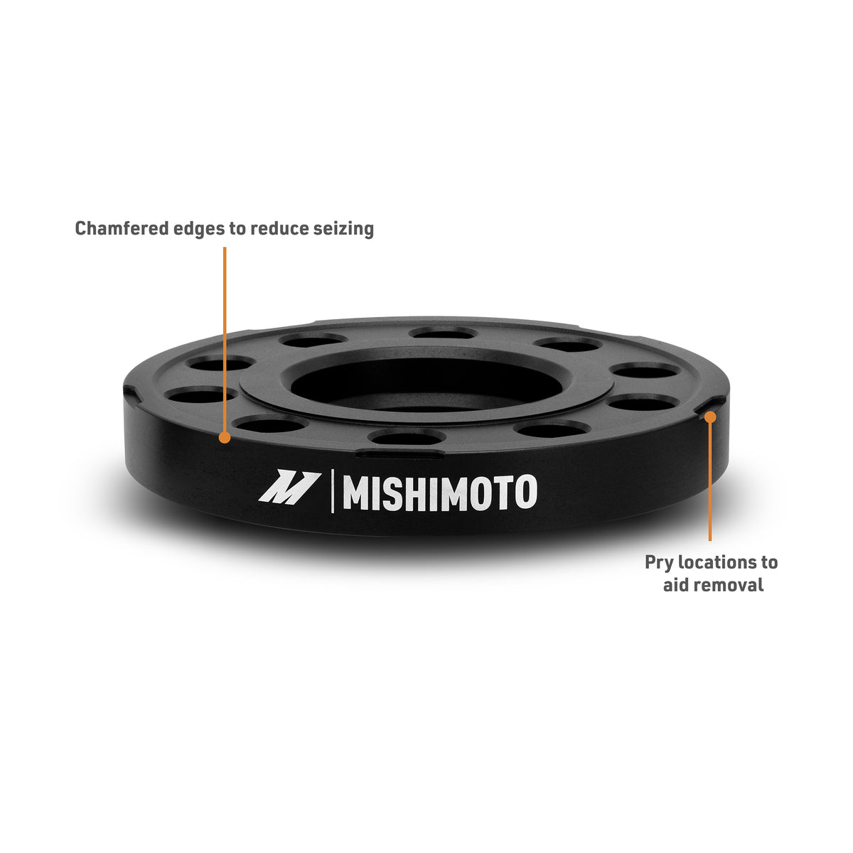Mishimoto Wheel Spacers - 5x112 - 66.5 - 20 - M14 - Black - MMWS-015-200BK for 2015-2024 Mini Cooper - installed view