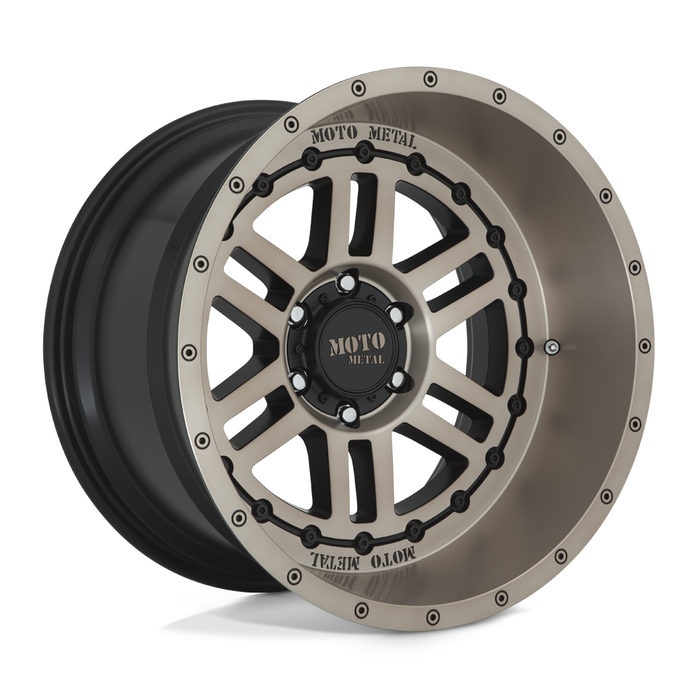 Moto Metal Mo800 Deep Six 20X10 6X135 -18MM Satin Black W/ Bronze Tint