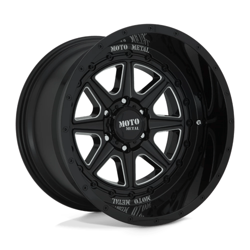 Moto Metal Mo801 Phantom 20X10 5X127 -18MM Gloss Black Milled