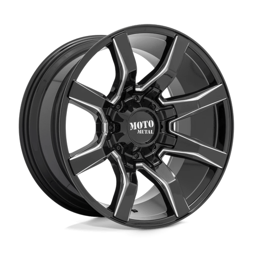 Moto Metal Mo804 Spider 20X10 8X165.1 -18MM Gloss Black Milled