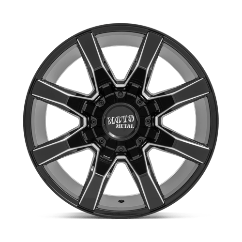 Moto Metal Mo804 Spider 22X10 5X127/5X139.7/5X139 -18MM Gloss Black Milled
