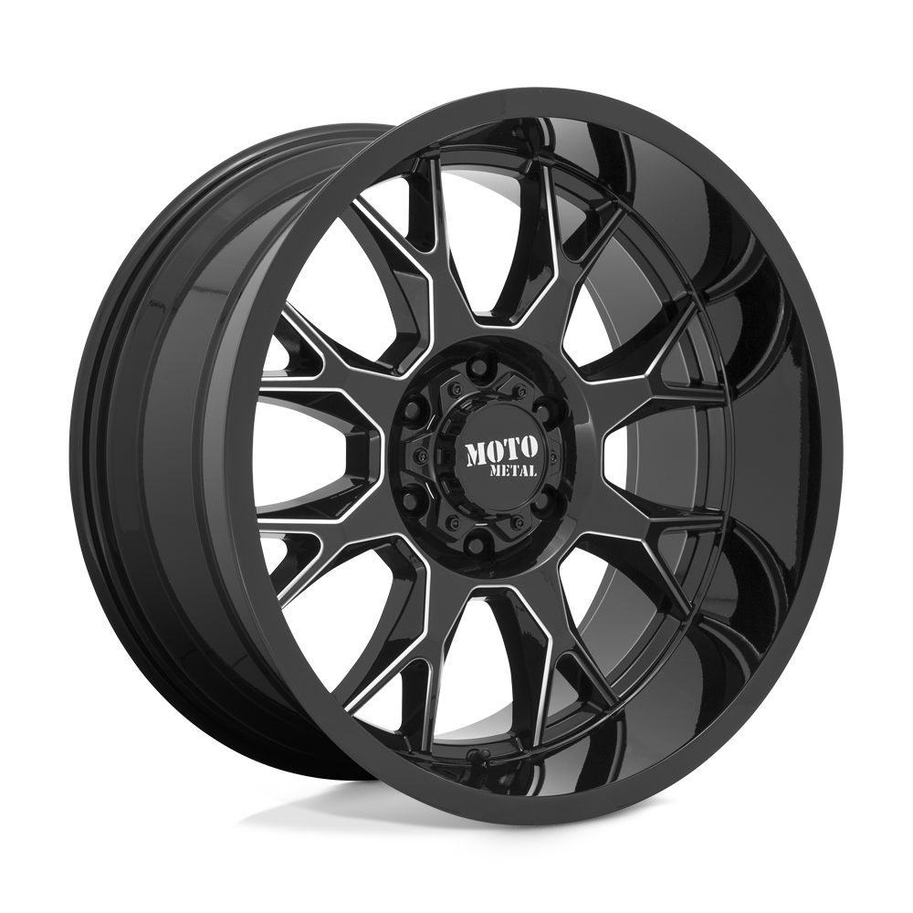 Moto Metal Mo806 20X10 8X180 -18MM Gloss Black Milled