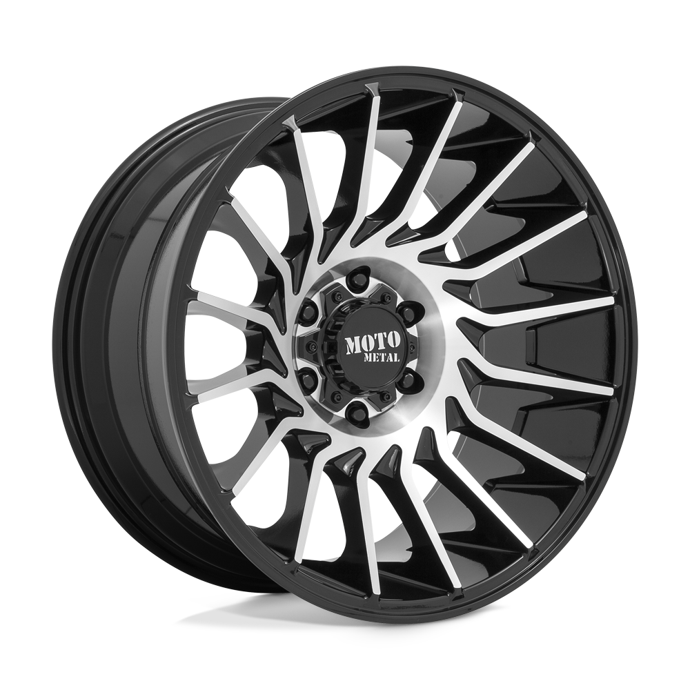Moto Metal Mo807 22X12 5X127 -44MM Gloss Black Machined
