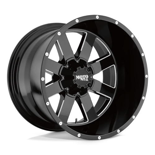 Moto Metal Mo962 20X10 5X127/5X139.7/5X139 -24MM Gloss Black Milled