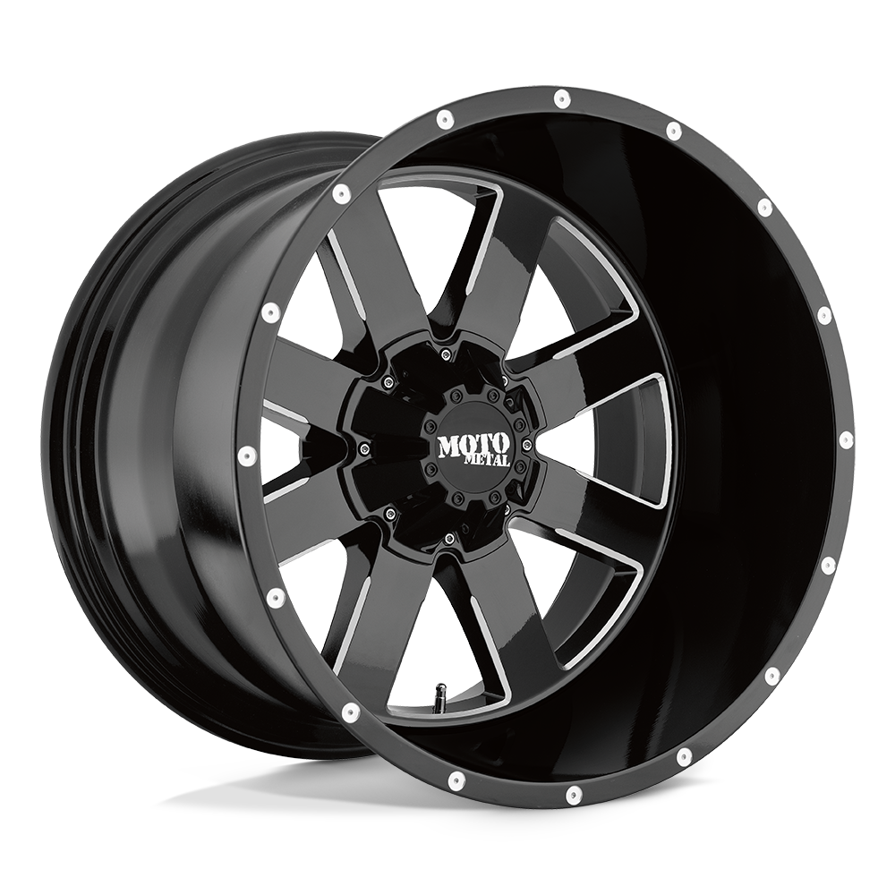 Moto Metal Mo962 20X10 5X127/5X139.7/5X139 -24MM Gloss Black Milled