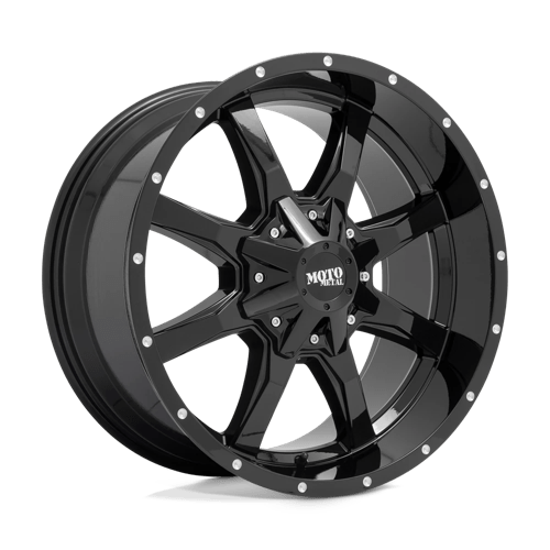 Moto Metal Mo970 20X10 8X165.1 -24MM Gloss Black W/ Spot Milled Lip