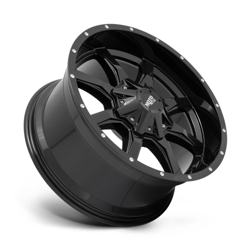 Moto Metal Mo970 20X9 6X135/6X139.7/6X139 +18MM Gloss Black W/ Spot Milled Lip