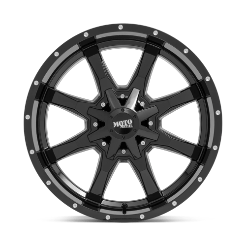 Moto Metal Mo970 20X9 6X135/6X139.7/6X139 +0MM Gloss Black W/ Spot Milled Lip