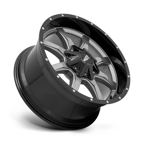 Moto Metal Mo970 20X9 5X127/5X139.7/5X139 +0MM Gloss Gray Center W/ G-Blk Lip