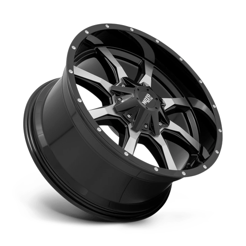 Moto Metal Mo970 18X10 6X135/6X139.7/6X139 -24MM Gloss Black W/ Machined Face
