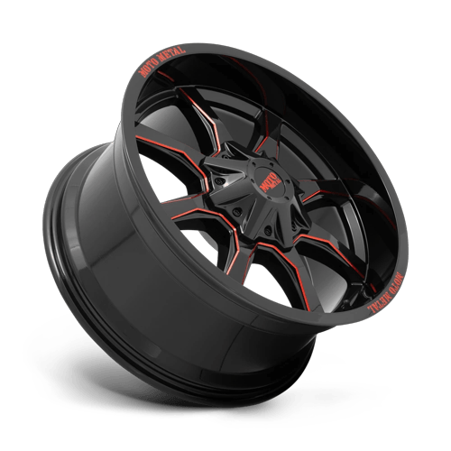 Moto Metal Mo970 20X10 8X165.1 -18MM G-Blk Milled Red Moto Metal Lp