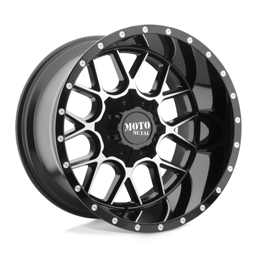 Moto Metal Mo986 Siege 20X10 6X135/6X139.7/6X139 -18MM Gloss Black Machined