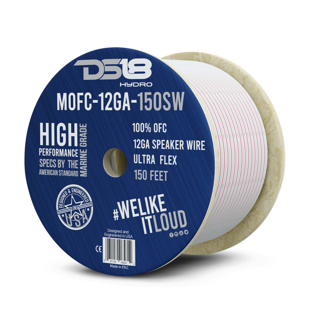 DS18 12-Gauge Speaker Wire 150ft - MOFC12GA150SW - rear view
