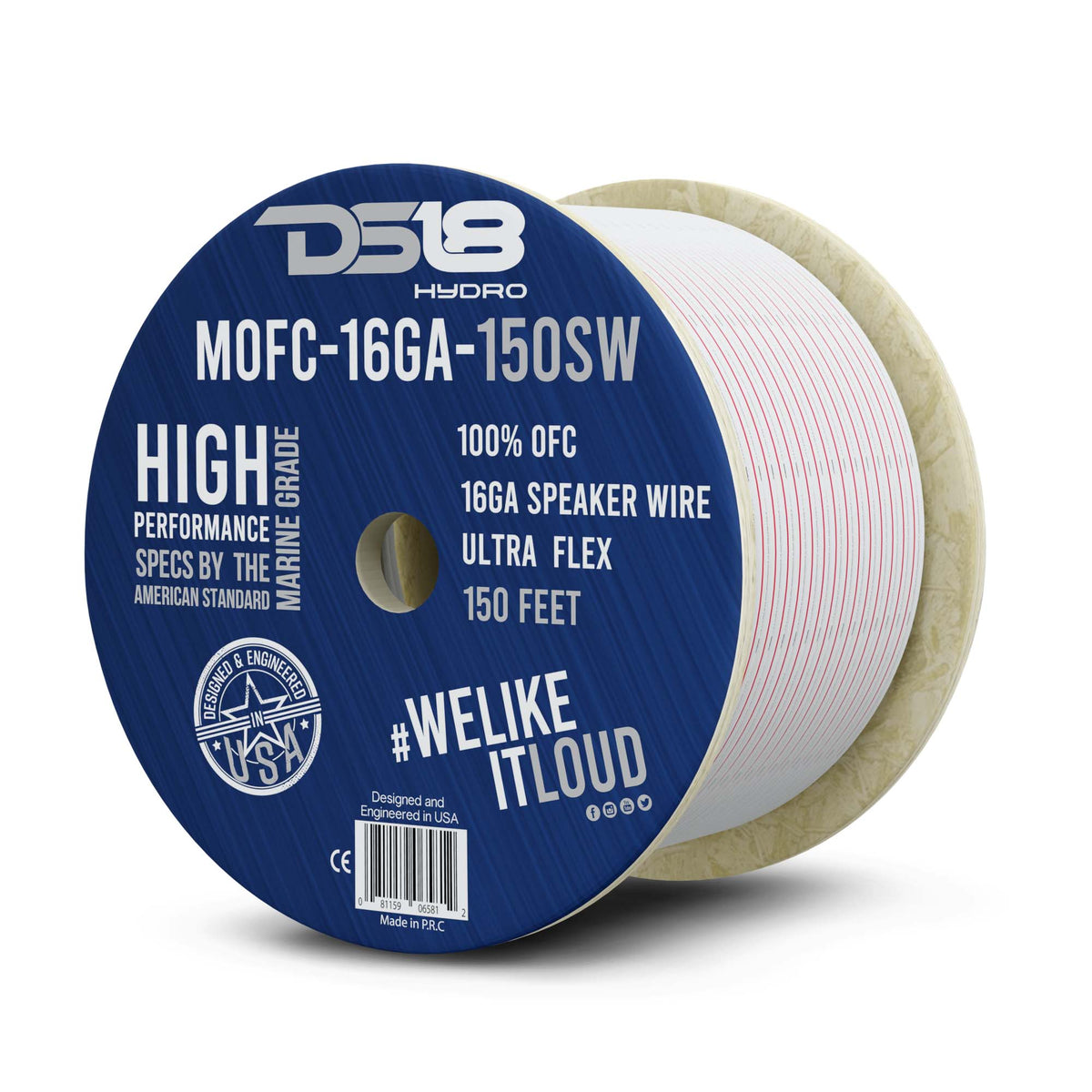 DS18 16-Gauge Speaker Wire 150ft - MOFC16GA150SW - rear view