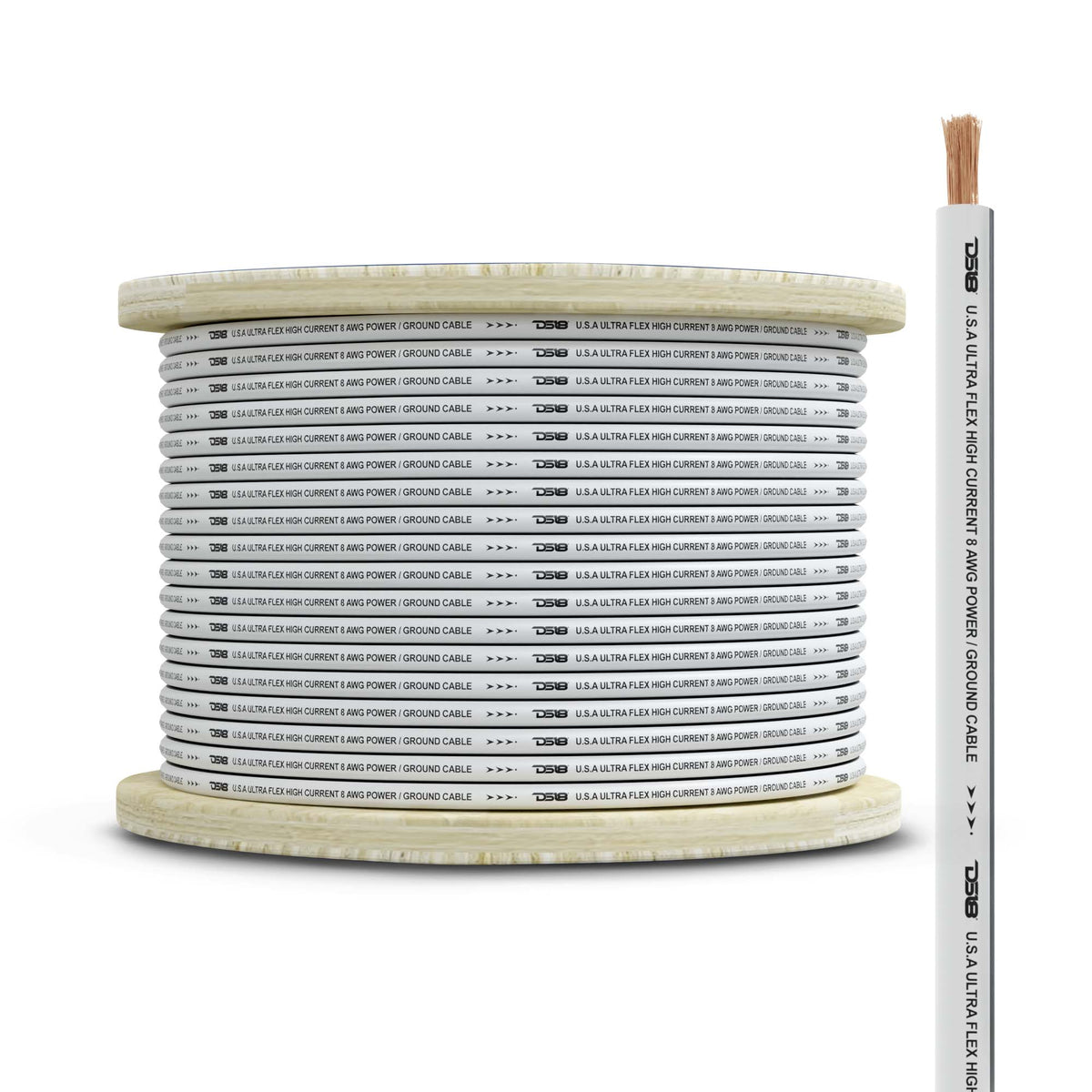 DS18 8-Gauge Ground Wire 100ft - MOFC8GA100G - front view