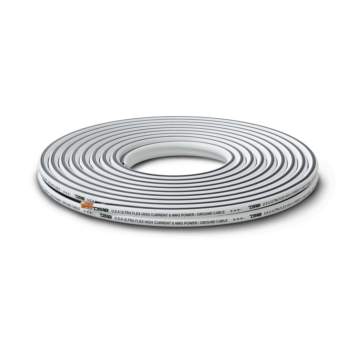 DS18 8-Gauge Ground Wire 100ft - MOFC8GA100G - side view