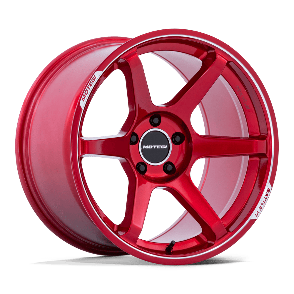 Motegi Mr160 Battle Vi 18X10.5 5X114.3 +25MM Cherry Red Metallic W/ Mch Lip