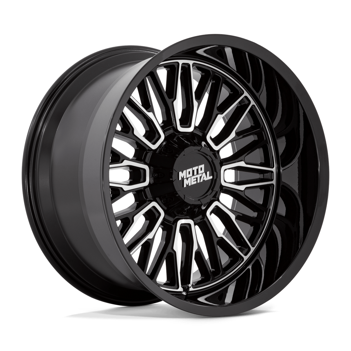 Moto Metal Mo809 Stinger 20X9 8X180 +18MM Gloss Black Machined