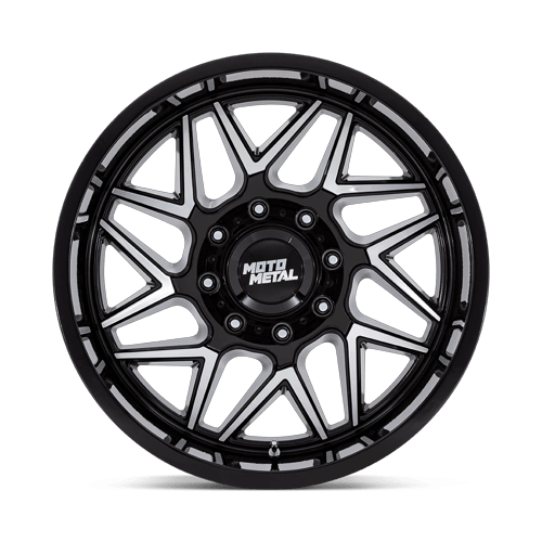 Moto Metal Mo812 Turbine 20X9 8X180 +1MM Gloss Black W/ Machined Face