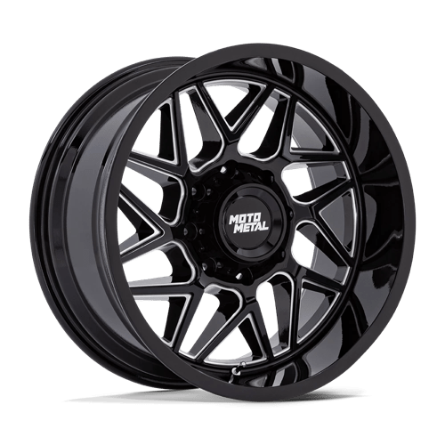 Moto Metal Mo812 Turbine 20X9 6X135 +1MM Gloss Black Milled