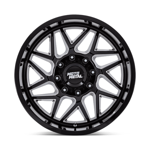Moto Metal Mo812 Turbine 20X9 6X135 +20MM Gloss Black Milled