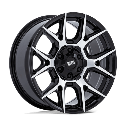 Moto Metal Mo813 Mason 17X8.5 6X139.7 +0MM Gloss Black W/ Machined Face
