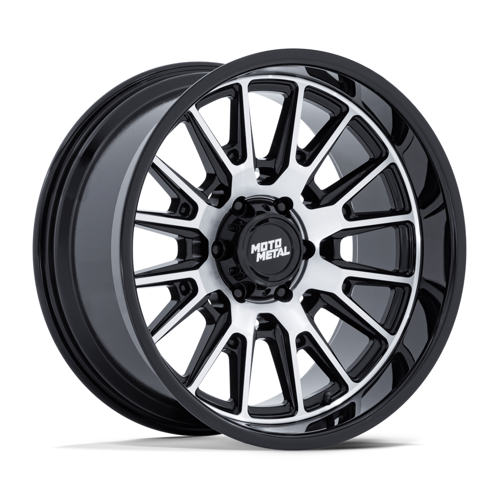 Moto Metal Mo814 Tekton 20X9 6X139.7 +1MM Gloss Black W/ Machined Face