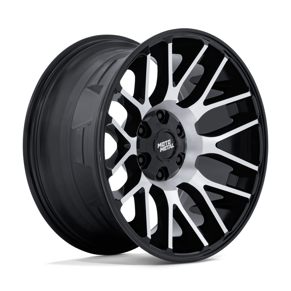 Moto Metal Mo816 Overlook 20X9 5X114.3/5X127/5X127 +1MM Gloss Black W/ Machined Face