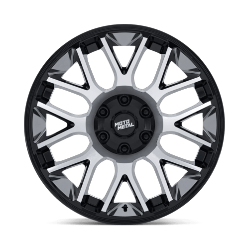 Moto Metal Mo816 Overlook 20X10 8X170 -18MM Gloss Black W/ Machined Face