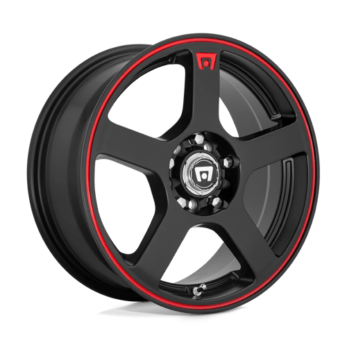 Motegi Mr116 Fs5 18X8 5X100/5X114.3/5X114 +45MM Matte Black W/ Red Stripe