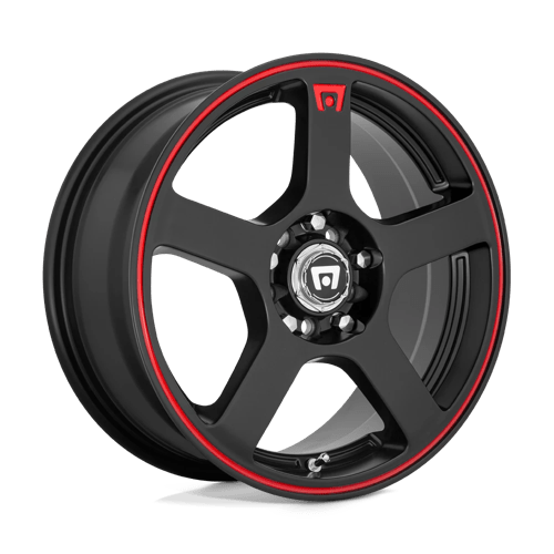 Motegi Mr116 Fs5 16X7 5X108/5X114.3/5X114 +40MM Matte Black W/ Red Stripe