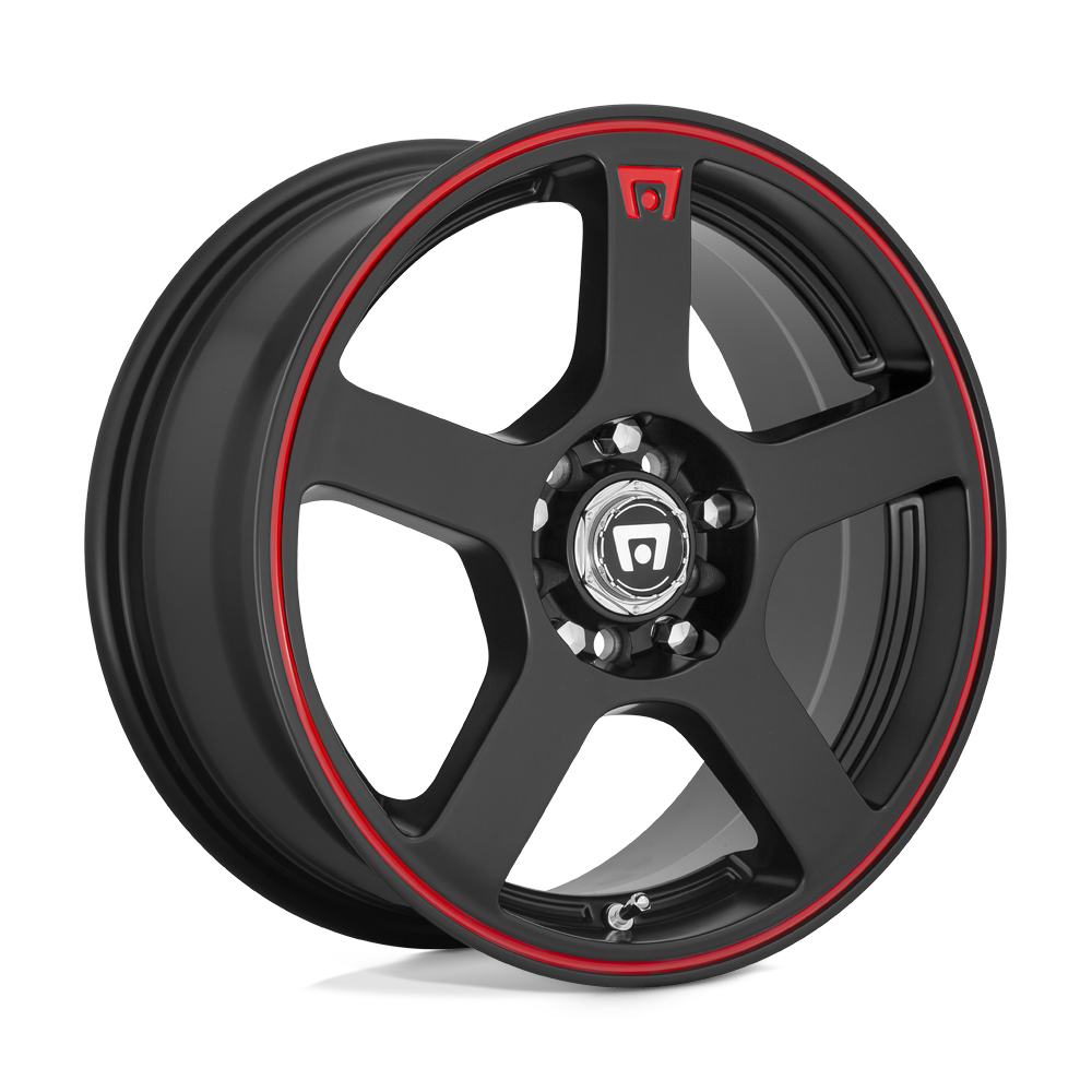 Motegi Mr116 Fs5 17X7 4X100/4X114.3/4X114 +40MM Matte Black W/ Red Stripe