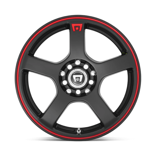 Motegi Mr116 Fs5 16X7 4X108/4X114.3/4X114 +40MM Matte Black W/ Red Stripe