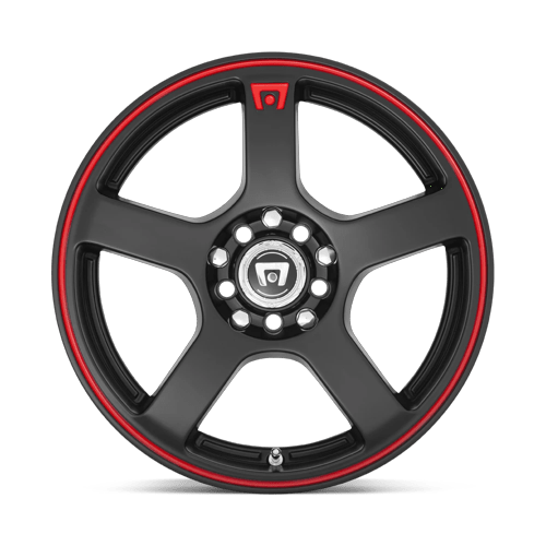 Motegi Mr116 Fs5 16X7 5X108/5X114.3/5X114 +40MM Matte Black W/ Red Stripe