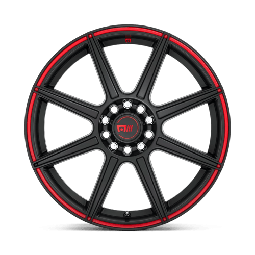 Motegi Mr142 Cs8 17X7 5X114.3/5X120/5X120 +40MM Satin Black W/ Red Stripe