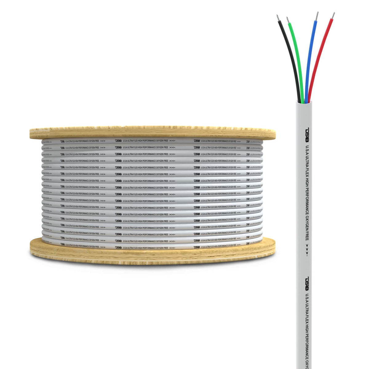 DS18 18-Gauge LED RGB Wire 100ft - MRGB-18GA-100FT - front view