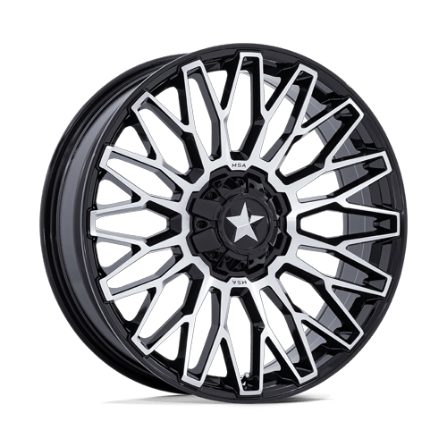 MSA Offroad Wheels M50 Clubber Utv 15X7 5X114.3 +10MM Gloss Black Machined