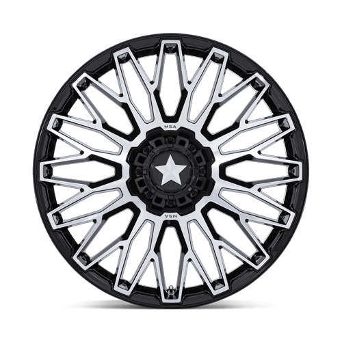 MSA Offroad Wheels M50 Clubber Utv 24X7 4X137/4X156/4X156 +0MM Gloss Black Machined